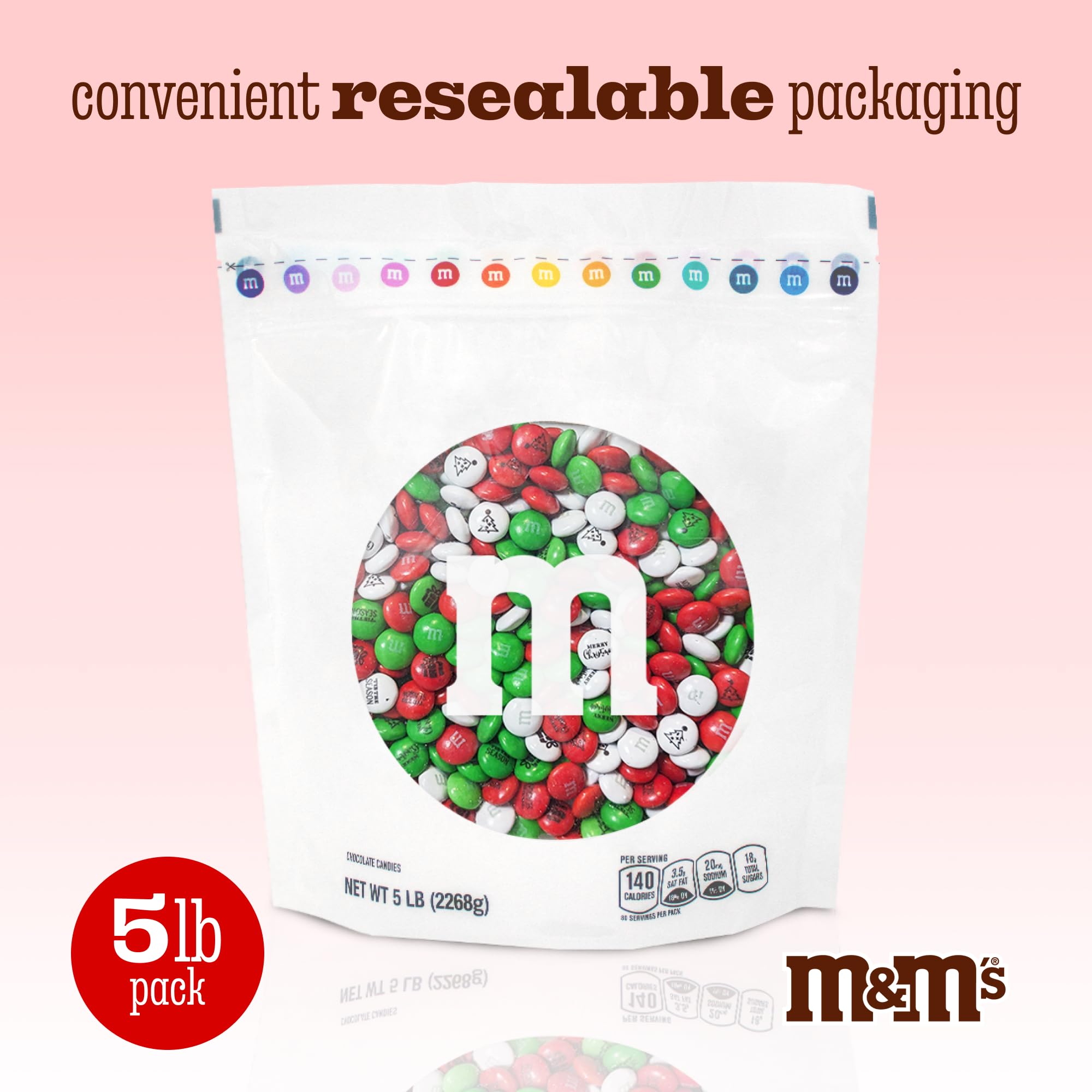 Amazon.com : M&M'S WORLD Christmas Milk Chocolate Candy - 5 Pounds